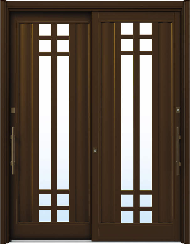 YKKAP玄関 リフォーム玄関ドア ドアリモ　 アウトセット片引込み戸　袖付　アルミ色　B09型 - 3
